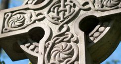Gaelic cross gravestone